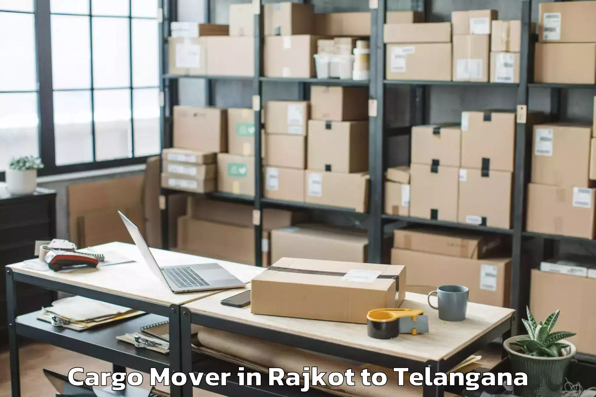 Affordable Rajkot to Kyathampalle Cargo Mover